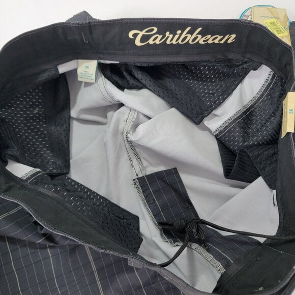 Caribbean Surf Shop Walk Shorts Swimwear Swim Trunks Mens Size 36 New gray grey - Picture 9 of 10